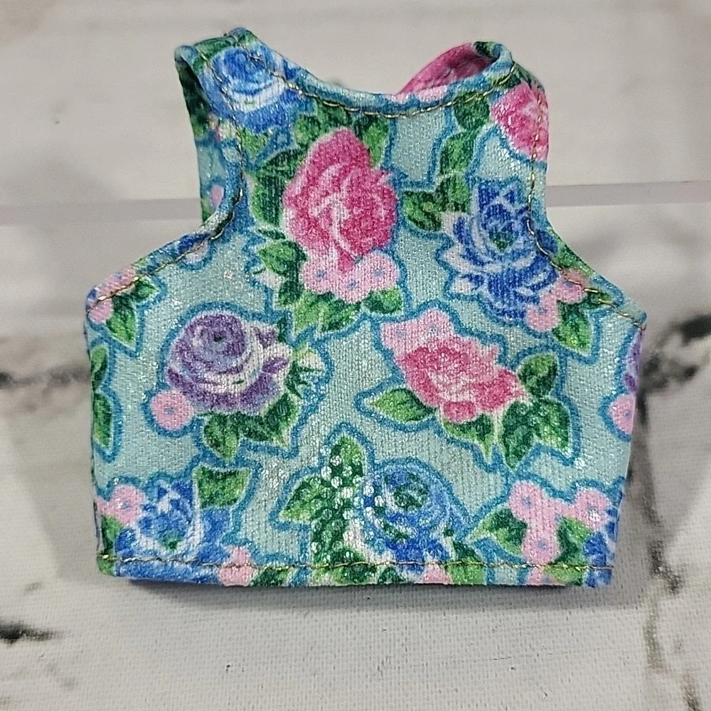 Vintage 90s‎ Barbie Doll Clothes Lot Of Tops Bandana Western Pink Satiny